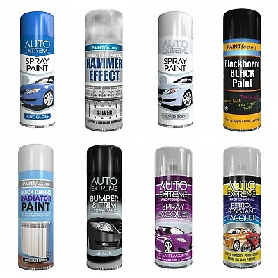 All Purpose Aerosol Spray Paint Matt Gloss Satin Primer Metal Wood Plastic 400ml • £7.95