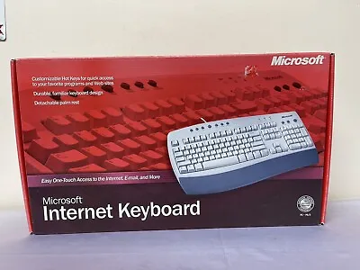 New Microsoft Internet Keyboard: Vintage Windows 95/98/2000/XP Y2K Hardware PS/2 • $45
