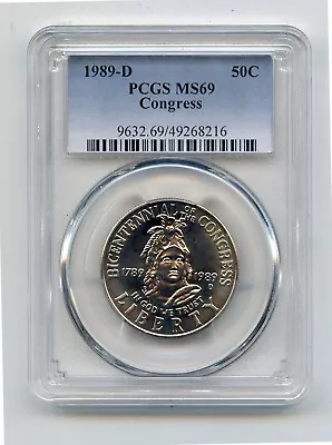 1989-D Congress Clad Commemorative Half Dollar  (MS69) PCGS • $6.76
