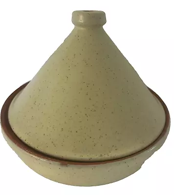 DE SILVA Terracotta Tagine Yellow Speckle Italy # 6404 • $39.95