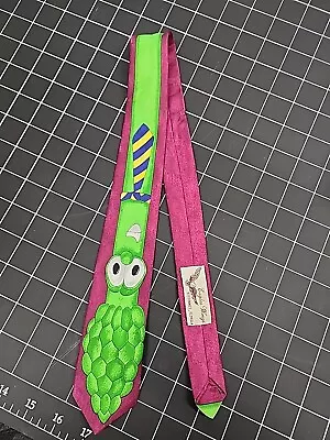 Veggie Tales Kids Tie Necktie Cartoon Teacher Green Red Silk Classic Length • $10