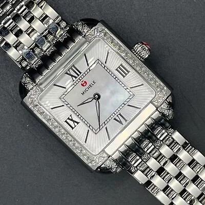 $1795 NWT MICHELE Milou Diamond Watch MWW15A000092 Used • $499