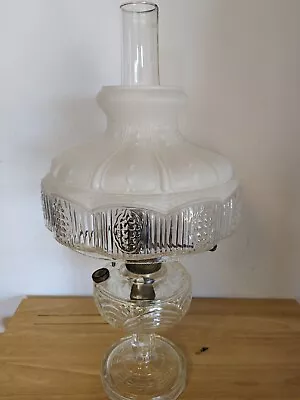 Vintage Aladdin Clear Glass Washington Drape Oil Lamp • $155