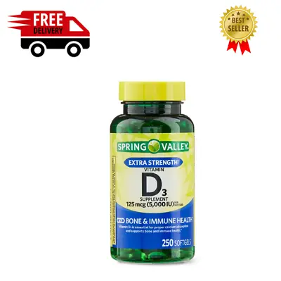 Spring Valley Vitamin D3 Supplement Softgels - 5000iu (250 Count) • $11.99