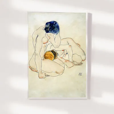 Egon Schiele - Two Friends (1912) Photo Poster Painting Art Print • £6.50