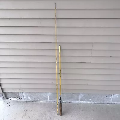 Vintage Unknown Manufacture Fishing Rod- Yellow Fiberglass Made In Japan 6’ 10” • $45