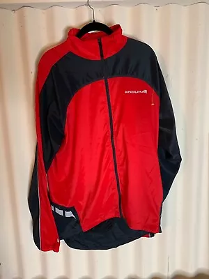 ENDURA Cycling Jacket Mens Size XL Red Excellent Condition • $24.99