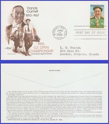 $3.95 • Buy USA3 #2377 ADDR ARTMASTER FDC   Francis Ouimet