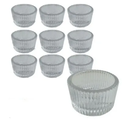 £12.50 • Buy Ikea Glass CIRCLE Tea Light Holder Candle Holders Wedding Tealight, Candles