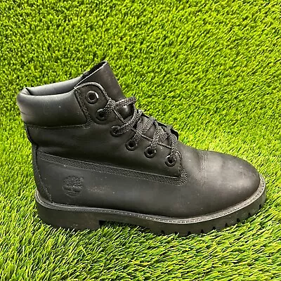 Timberland 6  Premium Boys Size 5Y Black Athletic Waterproof Leather Boots 12907 • $39.99