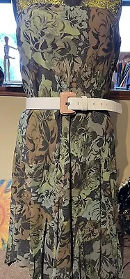 CAbi Fall Floral Midi Maxi Reversible 2 Sided Skirt Dress Size S Quality Clothes • $16