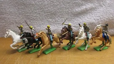 Vintage 1971 Set Of 6 Britains Deetail Confederate Civil War Cavalry: ENGLAND • $42.99