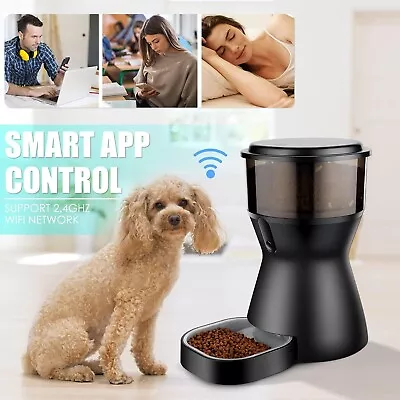 Automatic Pet Feeder  Wi-Fi App 4L Pet Dry Food Dispenser W/ 2.4G WiFi BPA-free • $39.99