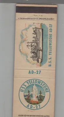 Matchbook Cover - US Navy Ship - USS Yellowstone AD-27 • $5.95