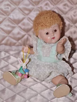 VOGUE GINNY DOLL 1951  Dora  CRIB CROWD DOLL - Poodle Wig Adorable Baby Doll • $350