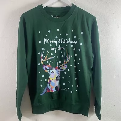 Steven Brown Christmas Jumper Merry Chrirstmas My Deer Size S Green • £12.99