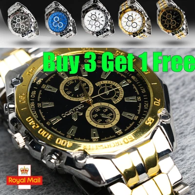 £5.65 • Buy Mens Watches Waterproof Quartz Analog Sport Stainless Steel Luminous Wrist Watch