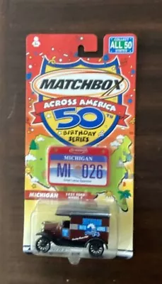 Matchbox Across America 50th Birthday Series New Sealed Michigan Model T • $12.50