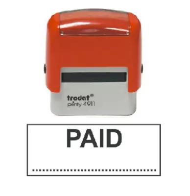 Trodat 4911  PAID  Business Stamp Name Address Self Inking Office Rubber Stamps • £7.19