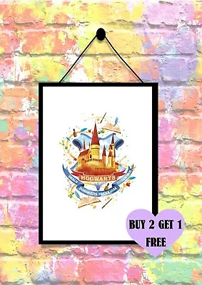 £2.75 • Buy Buy 2 Get 1 Free- Harry Potter Hogwarts School Witchcraft Wizardry Print A4