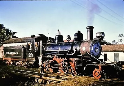 Vtg 35mm Slide N. De M. Mexican National Railroad Train Steam Engine 26 Original • $3.99