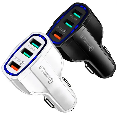 3-Port USB Fast Car Charger QC 3.0 Dual For Samsung IPhone Android LG Cell Phone • $6.99