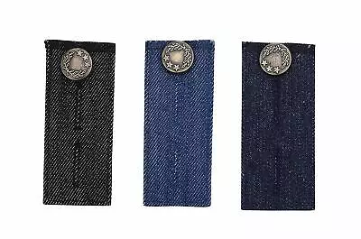 3 PCS Denim Waist Extender With Metal Button Jeans Button Extender • $6.99