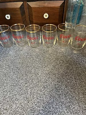 Vintage Coors Banquet Beer Tasting (Beer Chaser Glasses) Glasses Set Of 6. • $10