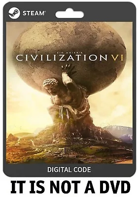 Sid Meier's Civilization VI 6 Steam For PC Global Digital Key | Send In 12 Hours • $6.49