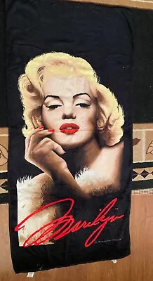 Vintage Marilyn Monroe Beach Towel Black 58x28 • $18