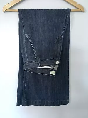 J Brand Wide Leg Linen Cotton Jeans Trousers Dark Wash Cut 1015 Size 25 • $34