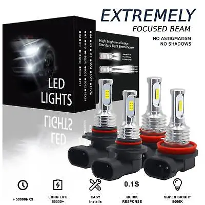 H11 9005 LED Headlight Super Bright Bulb Kit 10000K White 330000LM High/Low Beam • $24.99