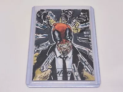 2019 ITCC Trading Card Sketch 1/1 Marvel DEADPOOL By Aswin • $6