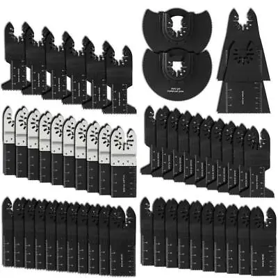 £31.19 • Buy 50X Oscillating Multi Tool Blades Set Carbide Wood  BI Metal For Dewalt Makita ~