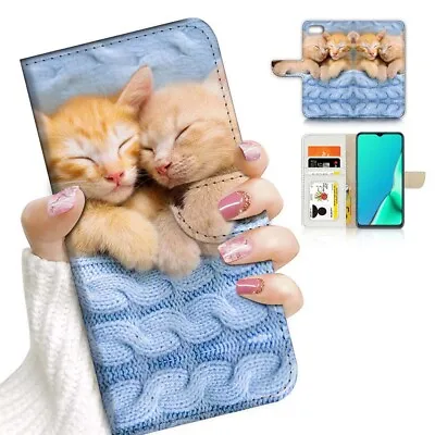 $12.99 • Buy ( For IPhone 7 Plus ) Wallet Flip Case Cover AJ24124 Sleep Cat Kitten
