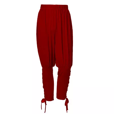 Men's Pants Medieval Reenactment Viking Renaissance Lace Up Bandage Trousers • $22.99