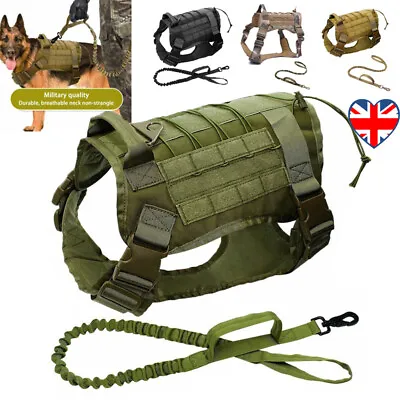 Tactical Dog Pet Harness No-pull Strong Adjustable Vest With Handle M/L/XL UK! • £19.99