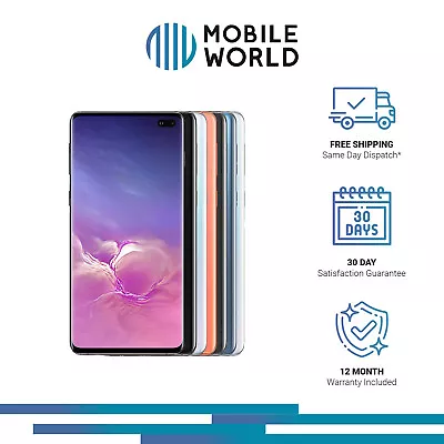 Samsung Galaxy S10 Plus - 128 512GB Black White Blue Pink - Very Good • $339