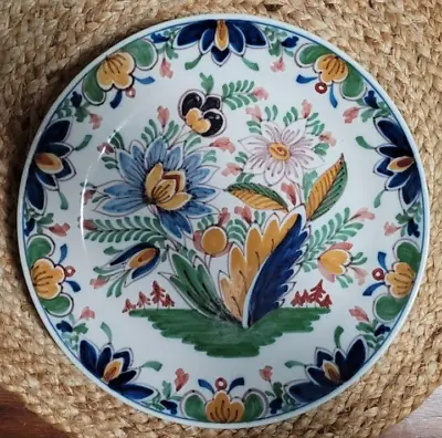 Royal Tichelaar Makkum Polychrome Plate Floral Motif • $40