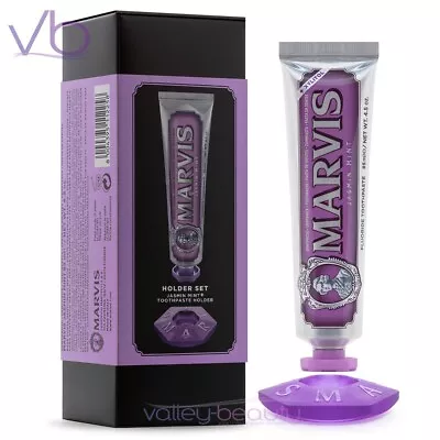 MARVIS Jasmin Mint Toothpaste 85ml With Holder | Stylish Italian Assortment • $24
