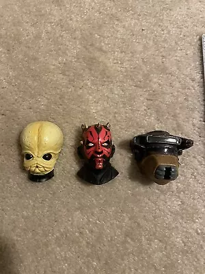 Star Wars Real Mask Magnet Darth Maul Boushh & Figran D'an: Lot Of 3 • £33.75