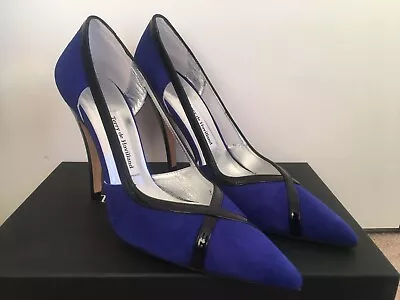 £120 • Buy BNIB Terry De Havilland Mandi Stiletto Electric Blue Suede Leather UK 5/EU 38