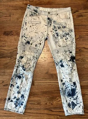 Encrypted Jeans Mens 36x32 Distressed Acid Wash Paint Splatter Pockets • $24.99