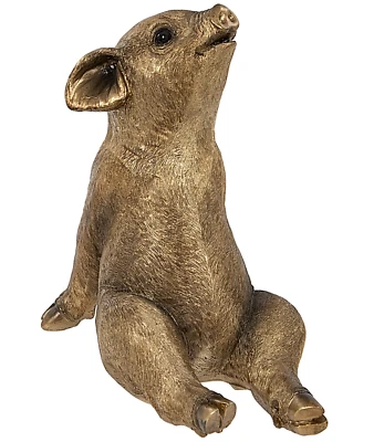 £28.95 • Buy Large 31cm Bronze Effect Piggy Bank Money Box Ornament Decoration Pig Lover Gift