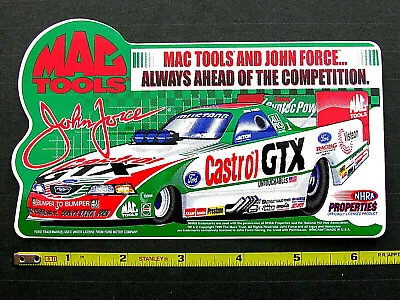  JOHN FORCE / MAC TOOLS  Vtg 1999 Drag Racing Sticker * NHRA U.S. NATIONALS INDY • $7.95