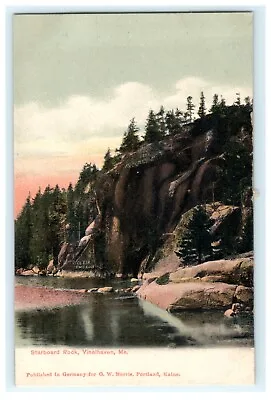 Starboard Rock Vinalhaven ME Maine Early View Postcard - GW Morris • $9.99