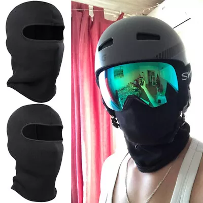 Black Cold Weather Balaclava Winter Head Warm Full Face Mask Motorcycle Gear US • $7.99
