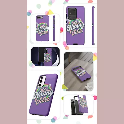 Cool Nanny Caregiver Vibes Retro Look In Purple Tough Phone Cases IPhone Android • $21.22