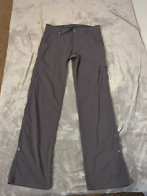 Prana Zion Pants Men's Sz 32x34 Brown Nylon Convertible Cargo Pants Belted • $29.99