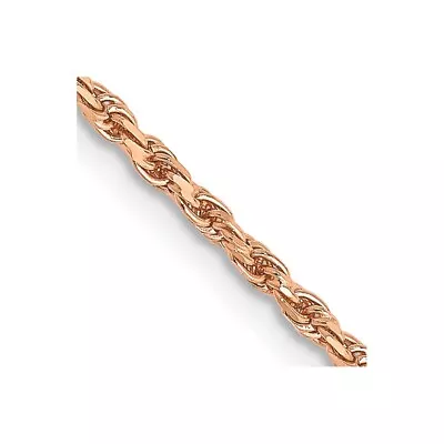 14K Rose Gold 20 Inch 1.8mm Diamond-cut Man Made Rope Chain Necklace • $645.36